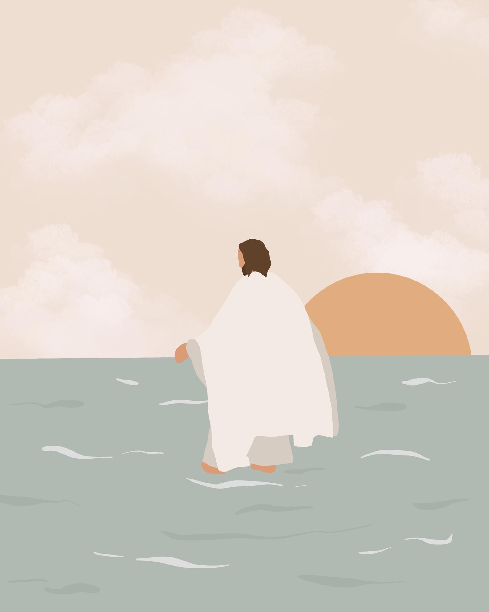 Hero of Jesus walking on water